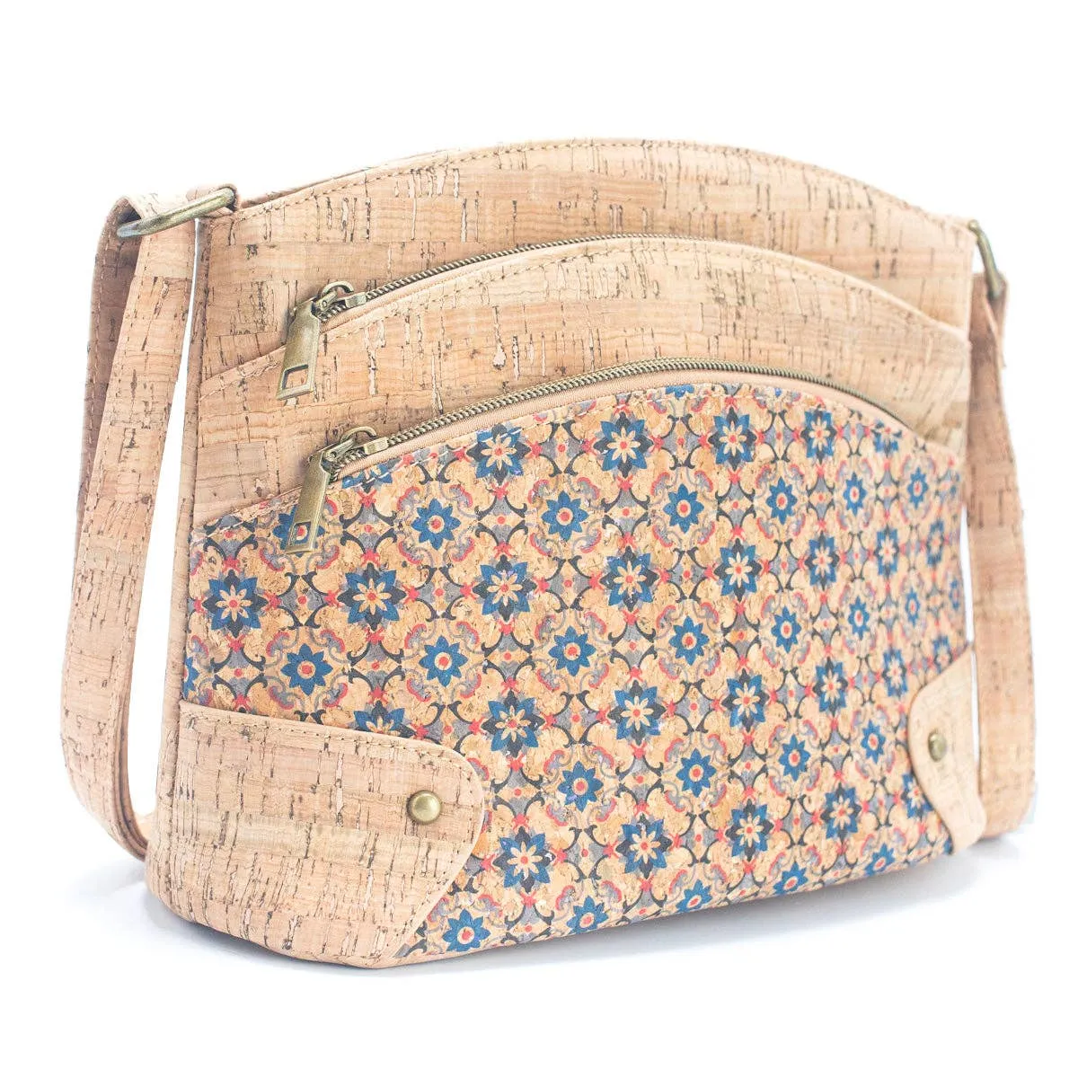Flash Sale Three-Line Zipper Women's  summer Cork Crossbody  Bag 018