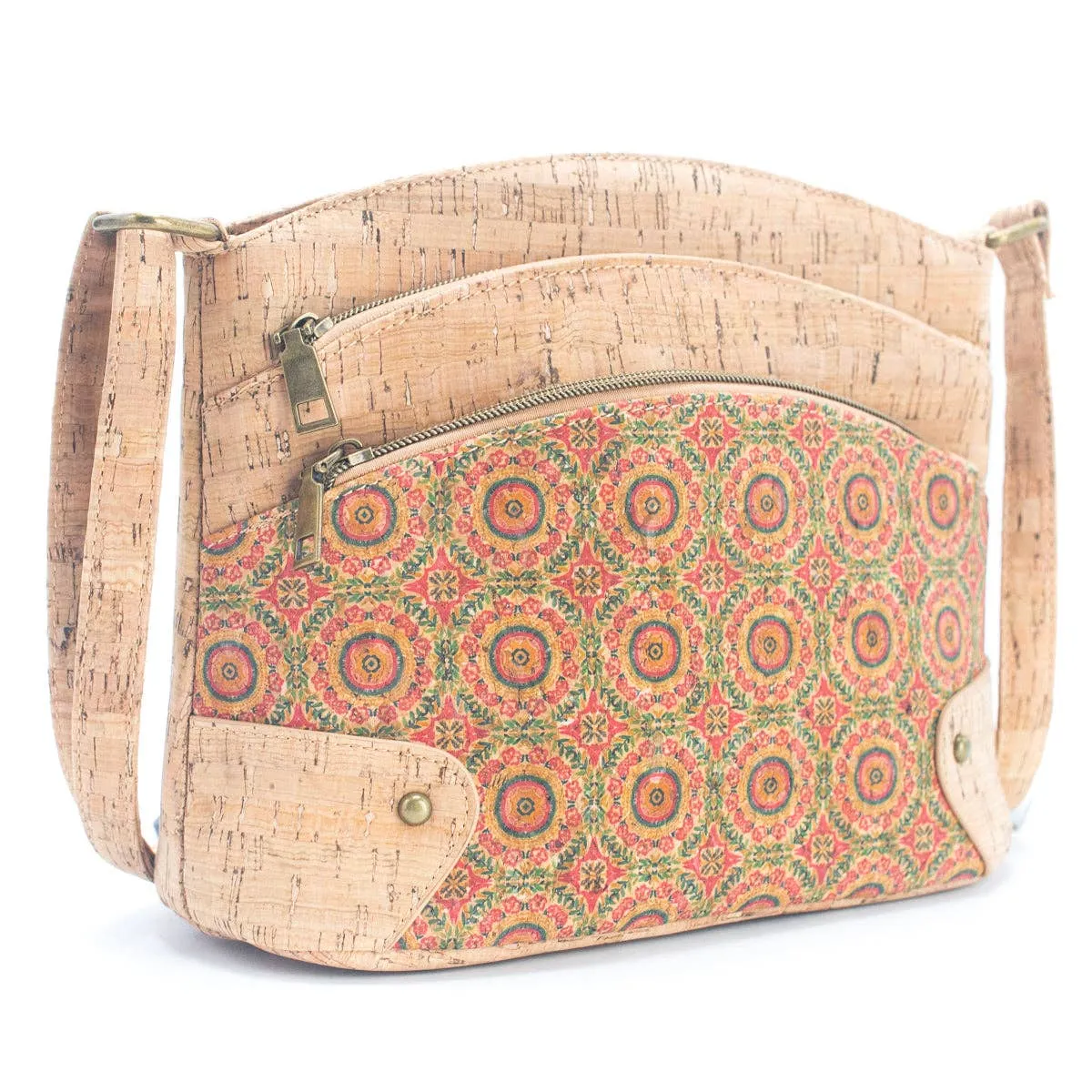 Flash Sale Three-Line Zipper Women's  summer Cork Crossbody  Bag 018
