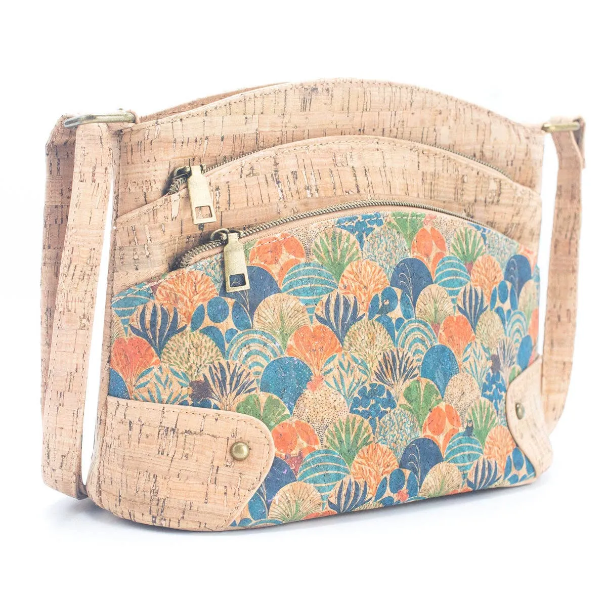Flash Sale Three-Line Zipper Women's  summer Cork Crossbody  Bag 018