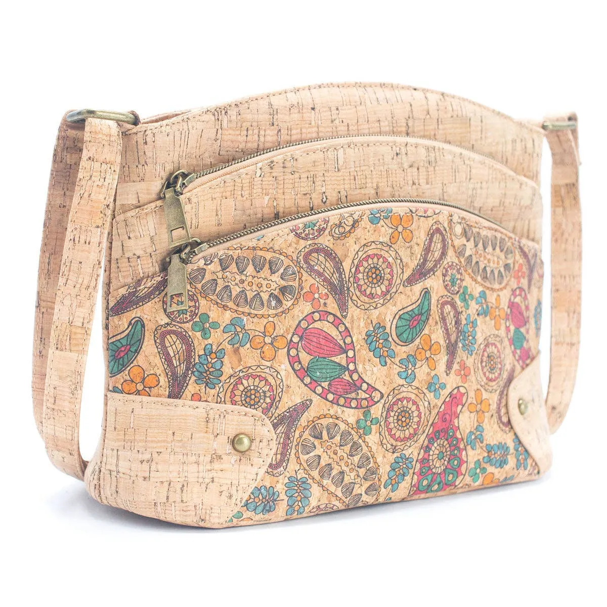 Flash Sale Three-Line Zipper Women's  summer Cork Crossbody  Bag 018