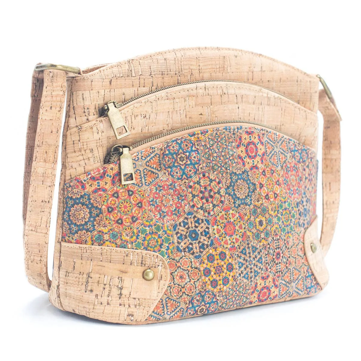 Flash Sale Three-Line Zipper Women's  summer Cork Crossbody  Bag 018