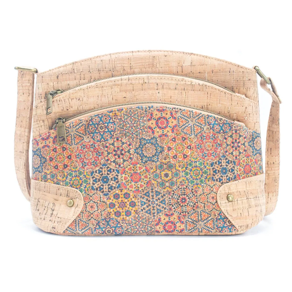 Flash Sale Three-Line Zipper Women's  summer Cork Crossbody  Bag 018
