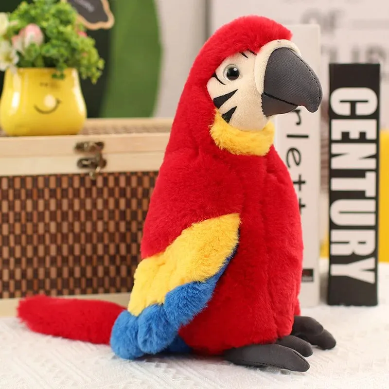 Fluffy Kawaii Parrot Stuffed Animals Family Plushies Collection