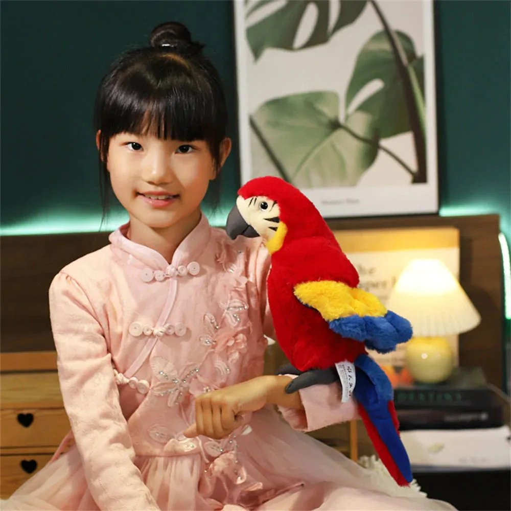 Fluffy Kawaii Parrot Stuffed Animals Family Plushies Collection