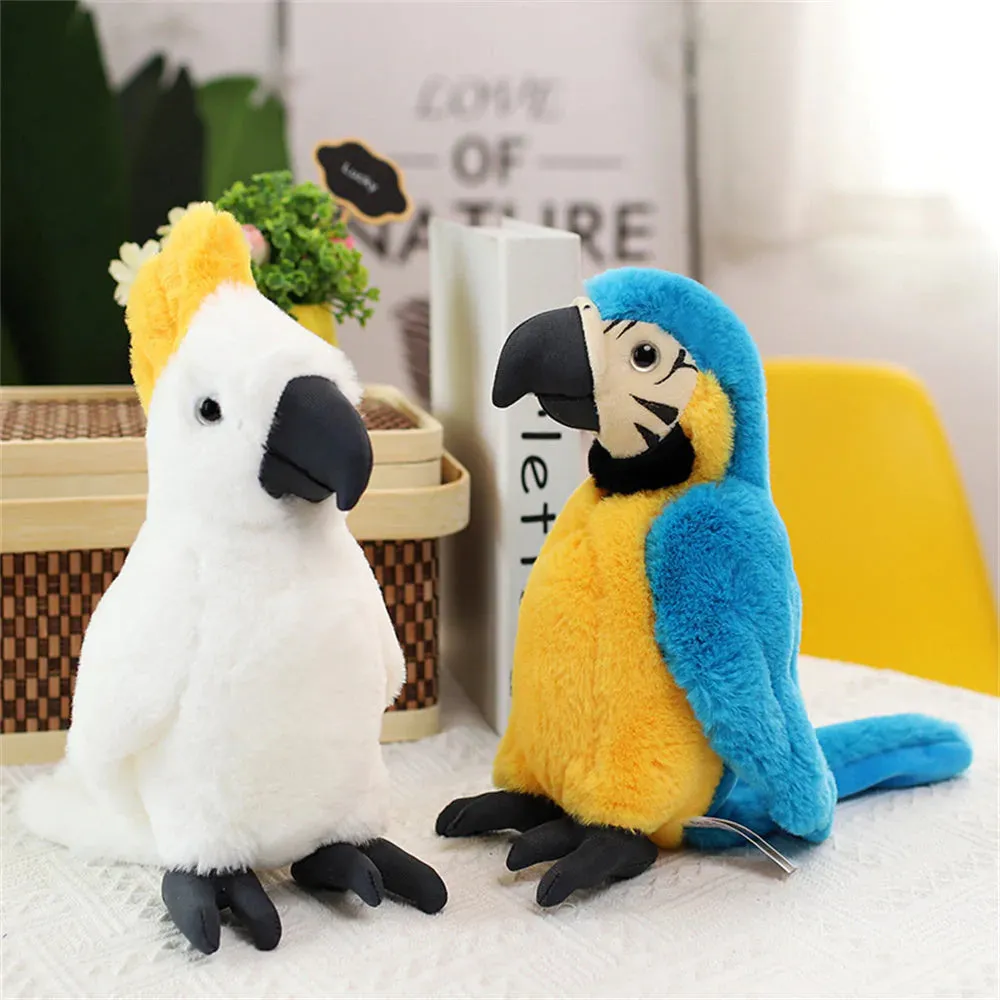 Fluffy Kawaii Parrot Stuffed Animals Family Plushies Collection