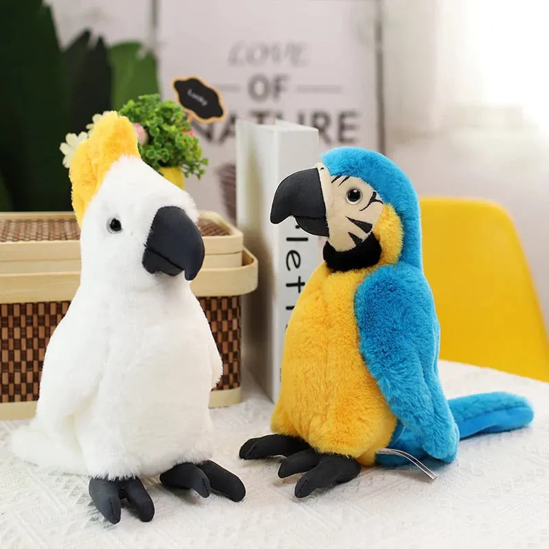 Fluffy Kawaii Parrot Stuffed Animals Family Plushies Collection