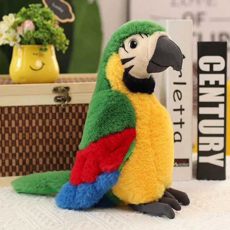 Fluffy Kawaii Parrot Stuffed Animals Family Plushies Collection