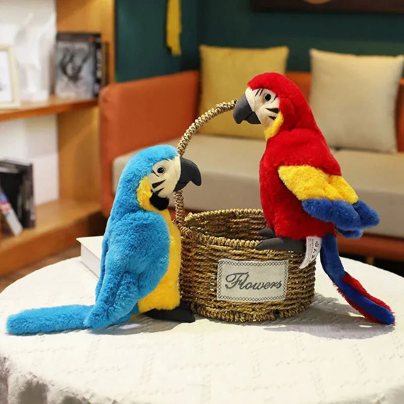 Fluffy Kawaii Parrot Stuffed Animals Family Plushies Collection