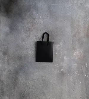 FSC® Black Matt Laminated Rope Handle Paper Bags - 180x80x230mm