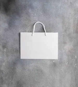 FSC® White Matt Laminated Rope Handle Paper Bags - 310x120x220mm