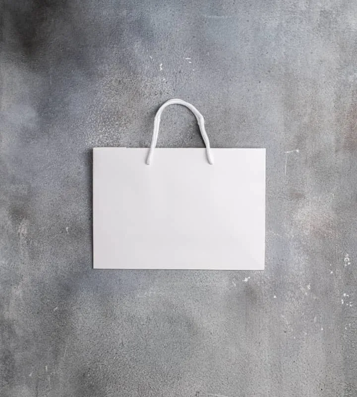 FSC® White Matt Laminated Rope Handle Paper Bags - 310x120x220mm