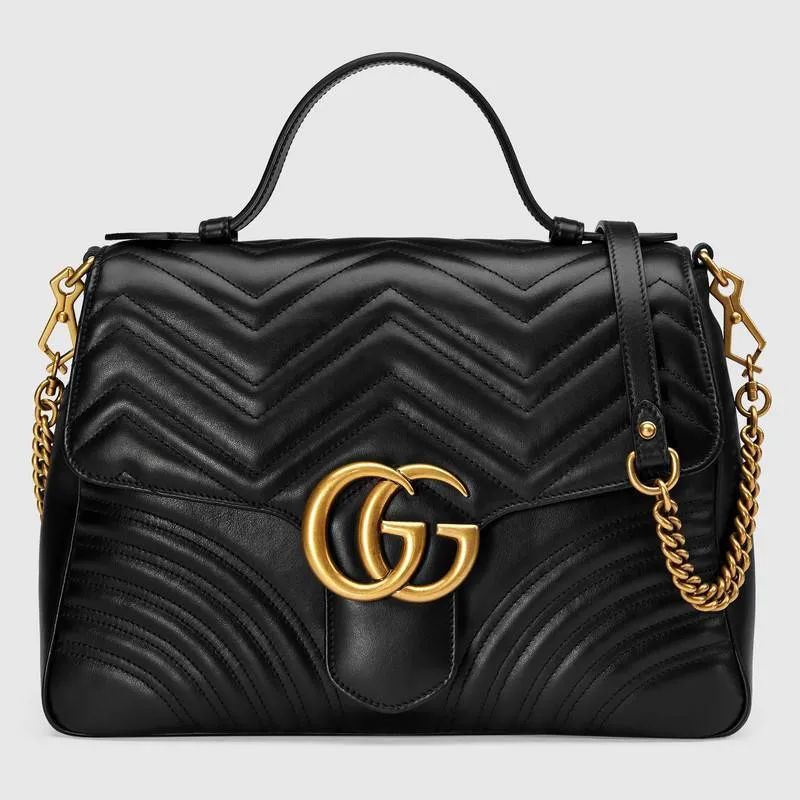GG Marmont Small Top-handle Bag - Red or Black