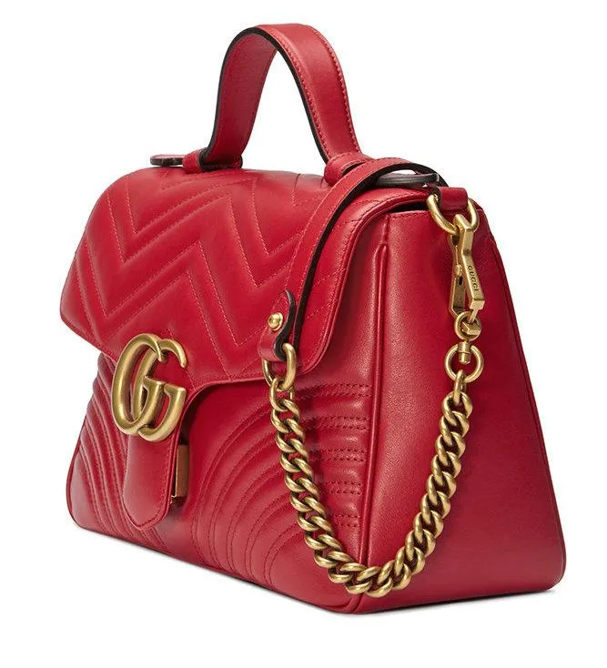GG Marmont Small Top-handle Bag - Red or Black