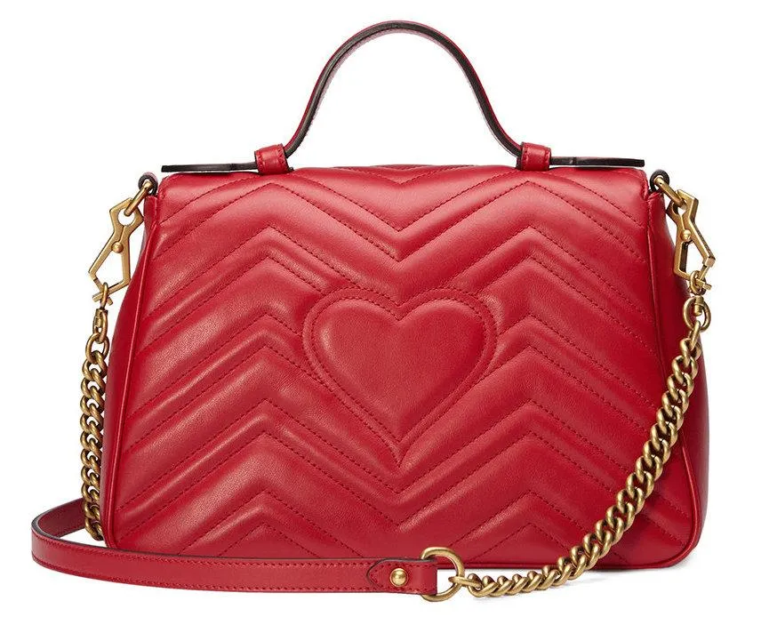 GG Marmont Small Top-handle Bag - Red or Black