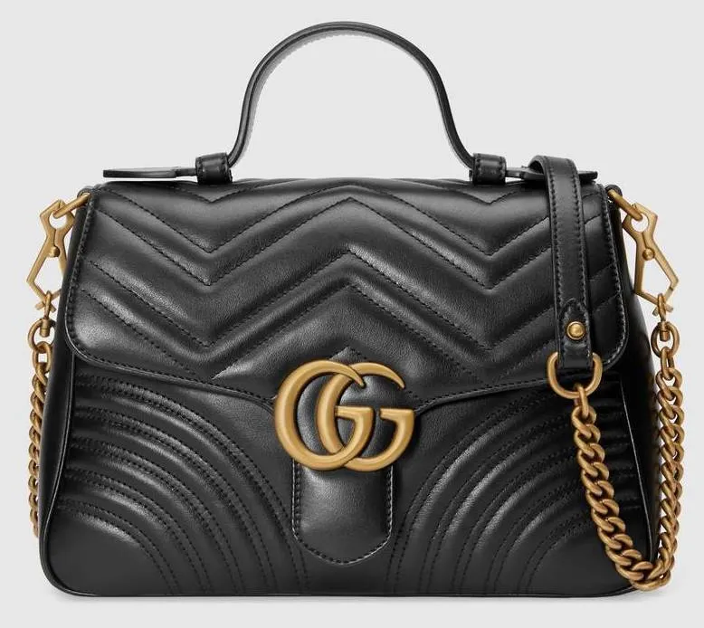 GG Marmont Small Top-handle Bag - Red or Black