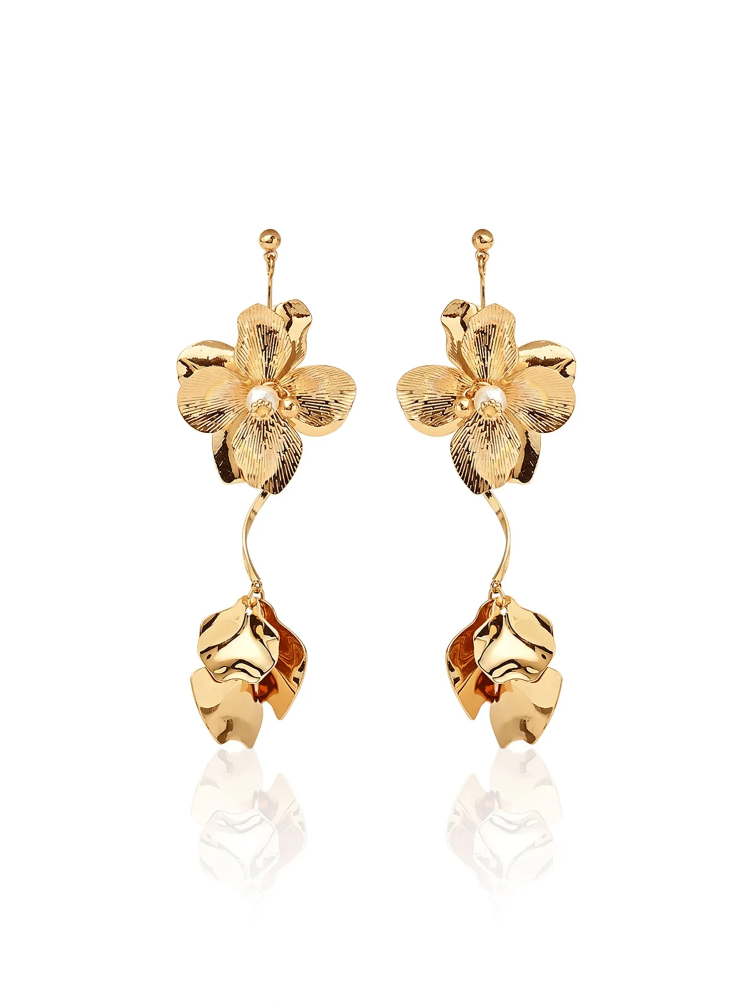 Glamorous Floral Statement Earrings