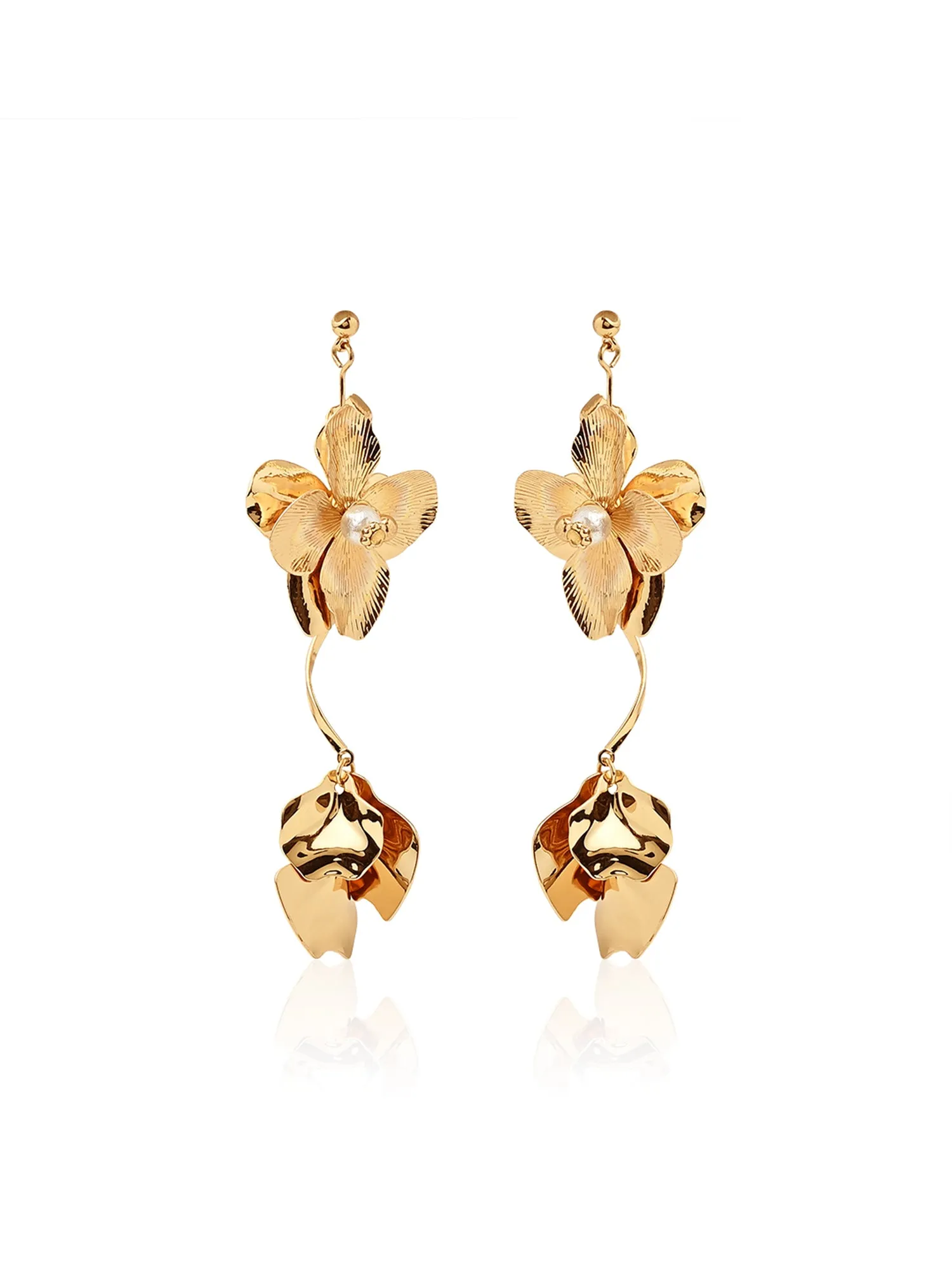 Glamorous Floral Statement Earrings