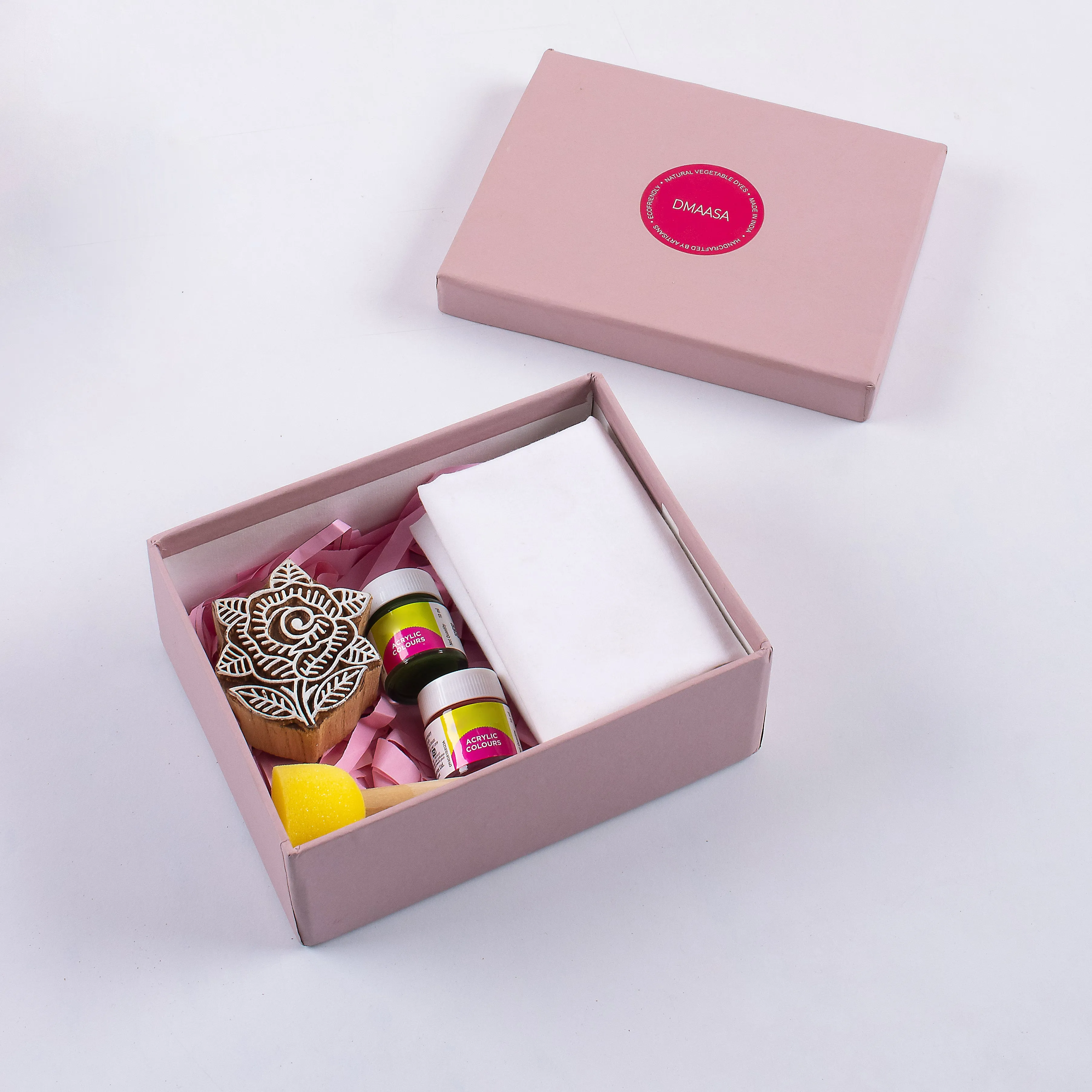 Good Wood Quality Hand Block Printing and Dyes Kit
