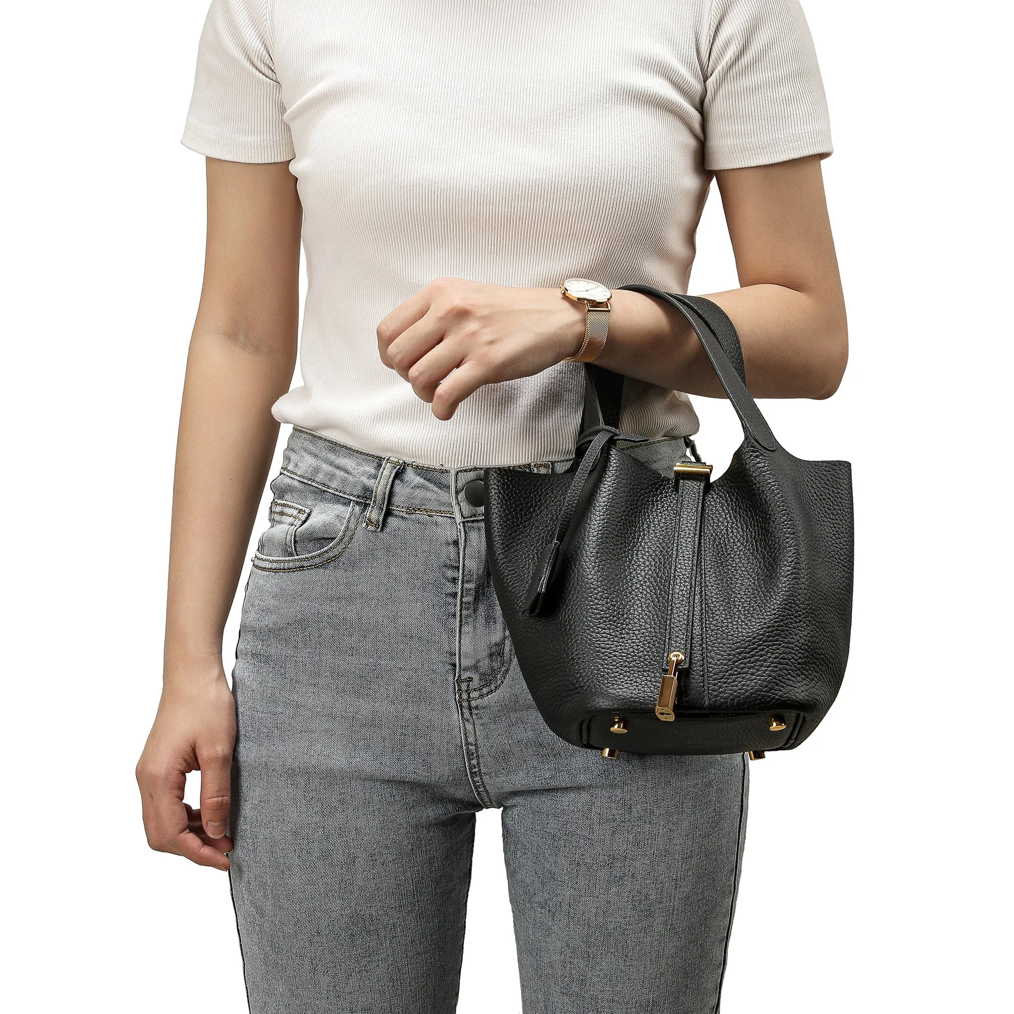 Gorgeous   leather Basket  Handbag