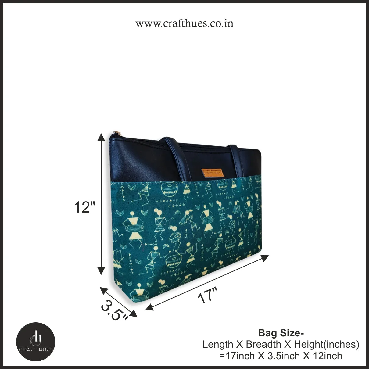 Green Warli Dance Tote Bag