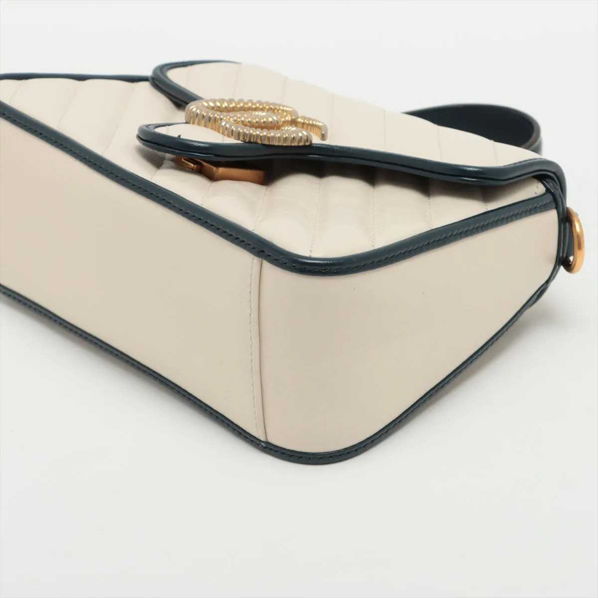 Gucci GG Marmont Leather Two - Way Handbag White