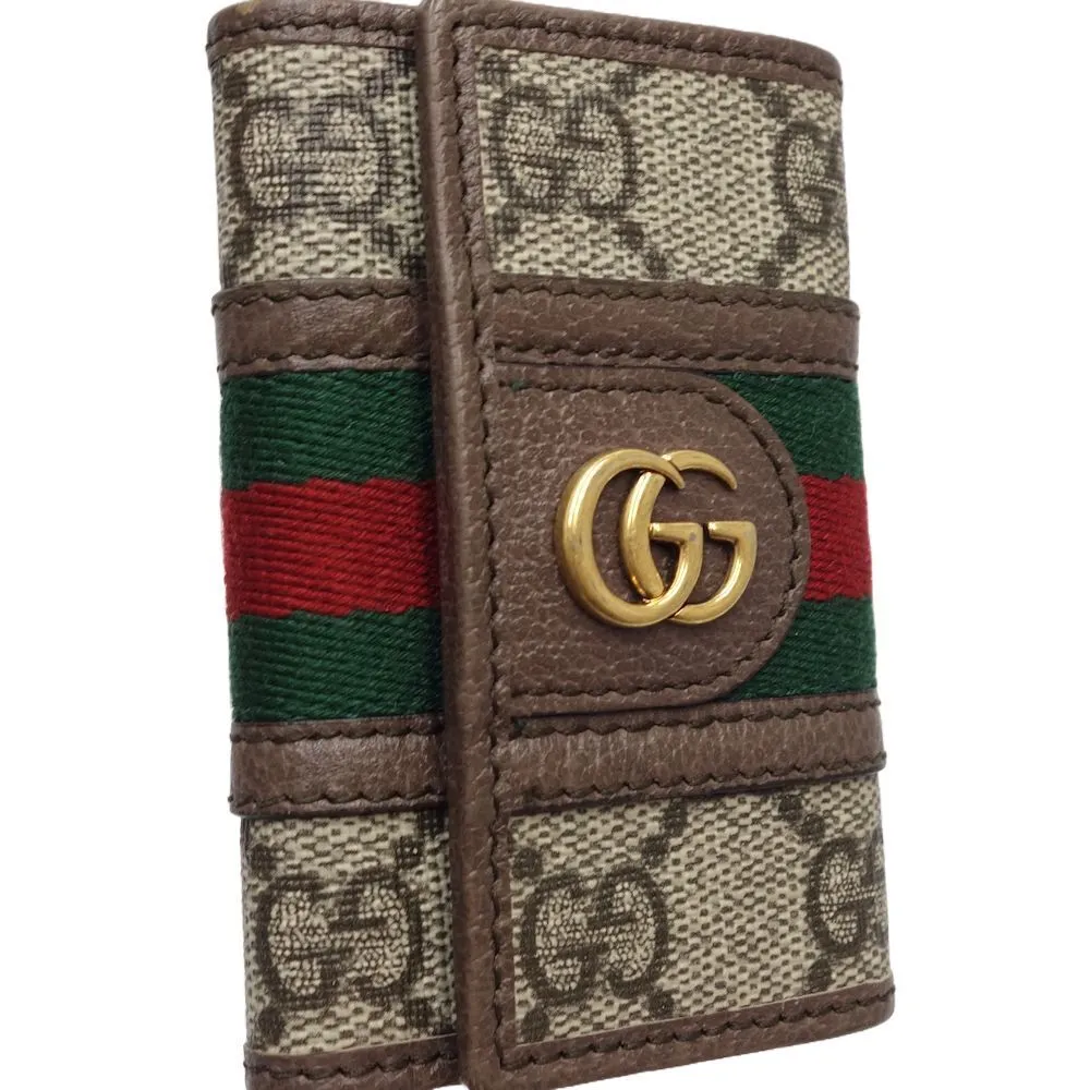 Gucci Key Case Gg Supreme Ophidia