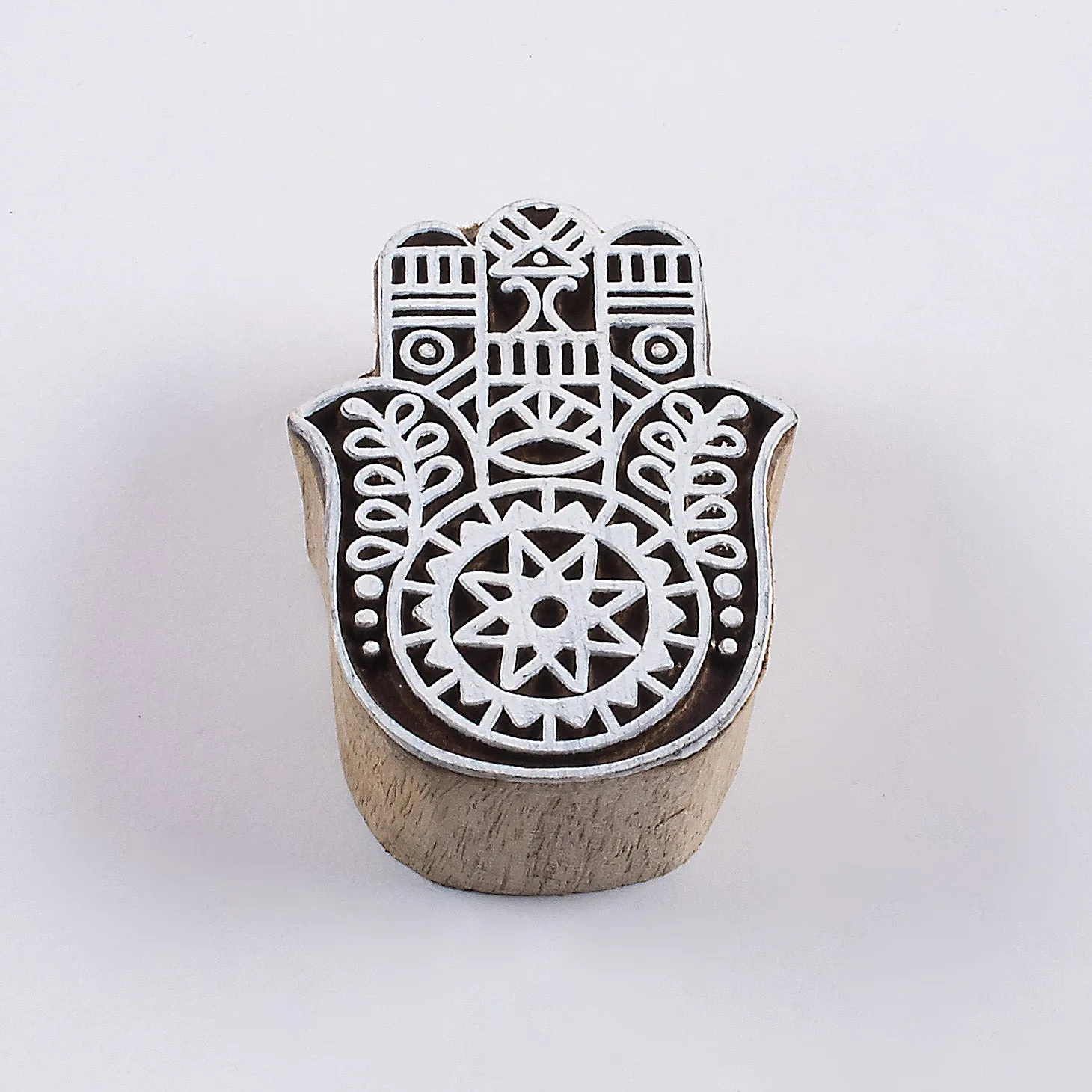 Hamsa Block Printing Kit With White Stole