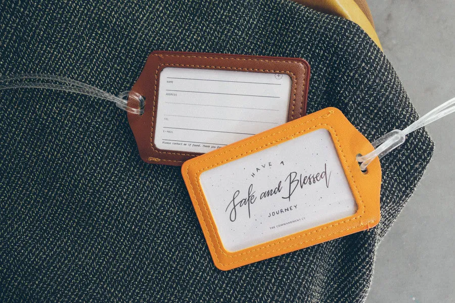 Have a safe and blessed journey - Calligraphy Design {Luggage Tag}