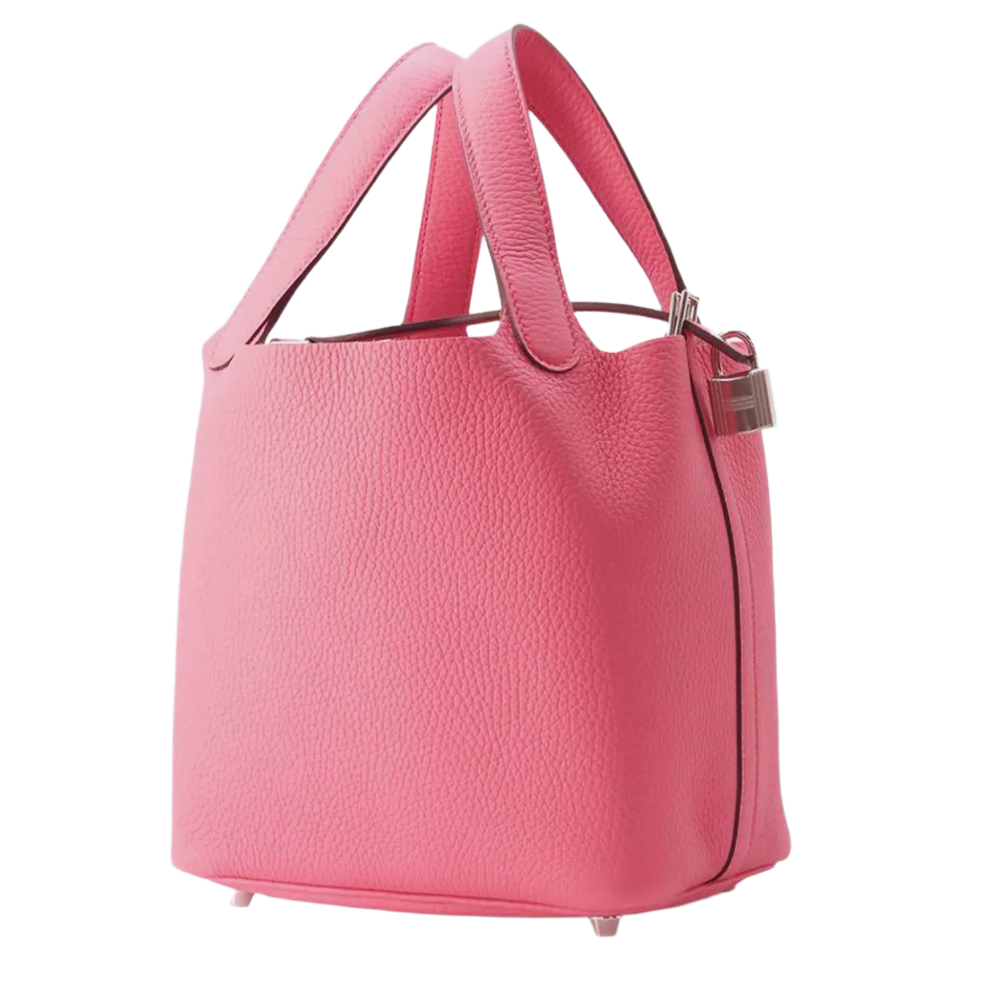 Hermes Rose Azalee Taurillon Clemence Picotin Lock Bag