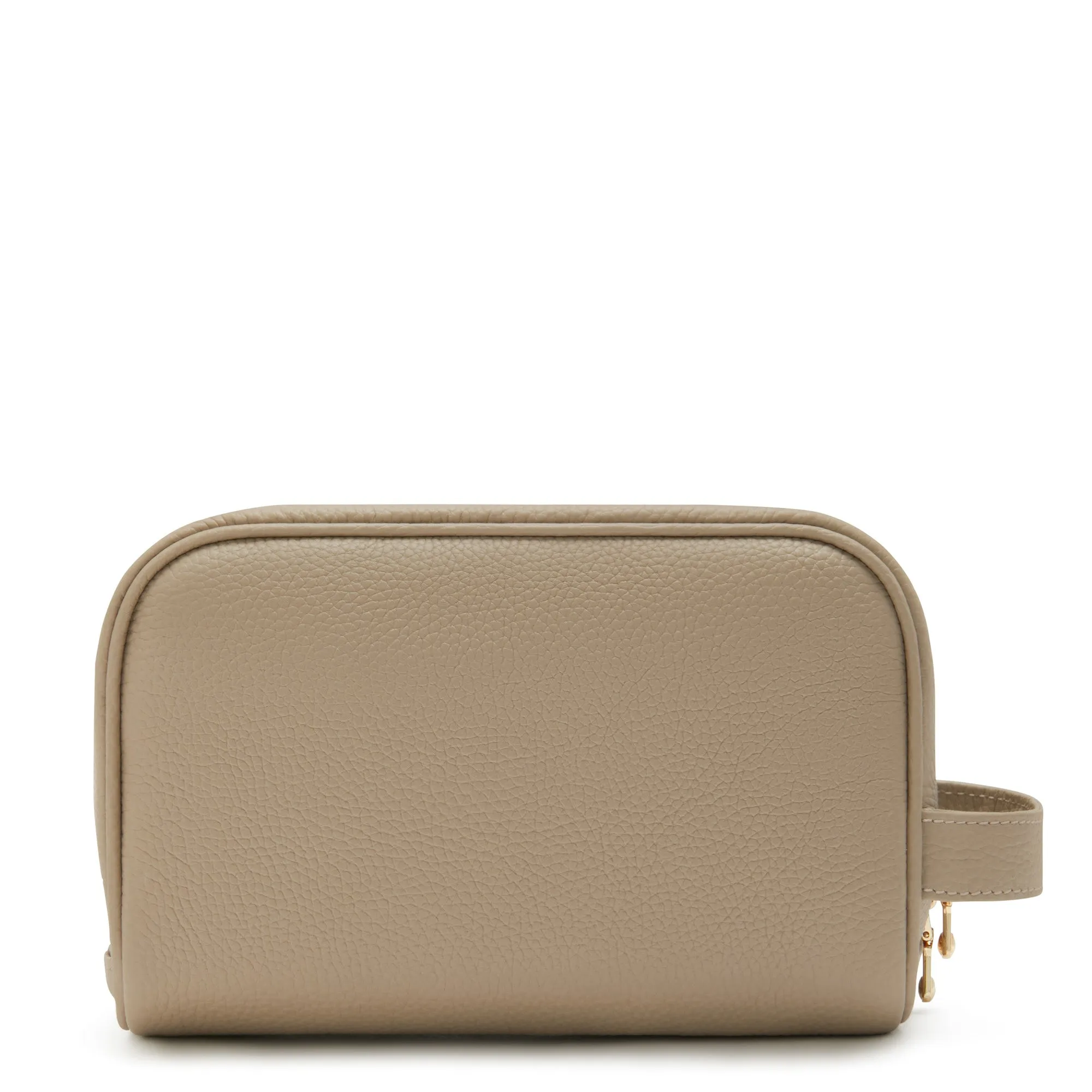 Honoré Blaize taupe calfskin leather toiletry bag