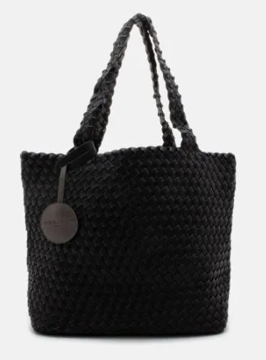 Ilse Jacobsen Reversible Tote Bag Black/Gun Metal