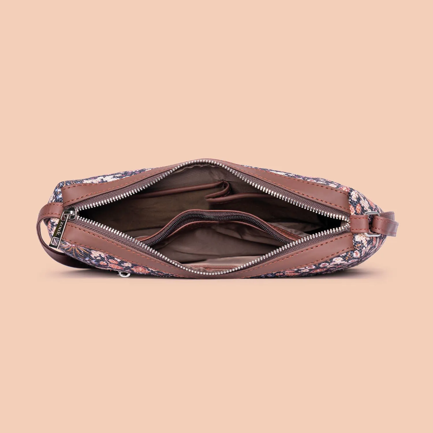 Kashmir Blooms Structured Shoulder Bag