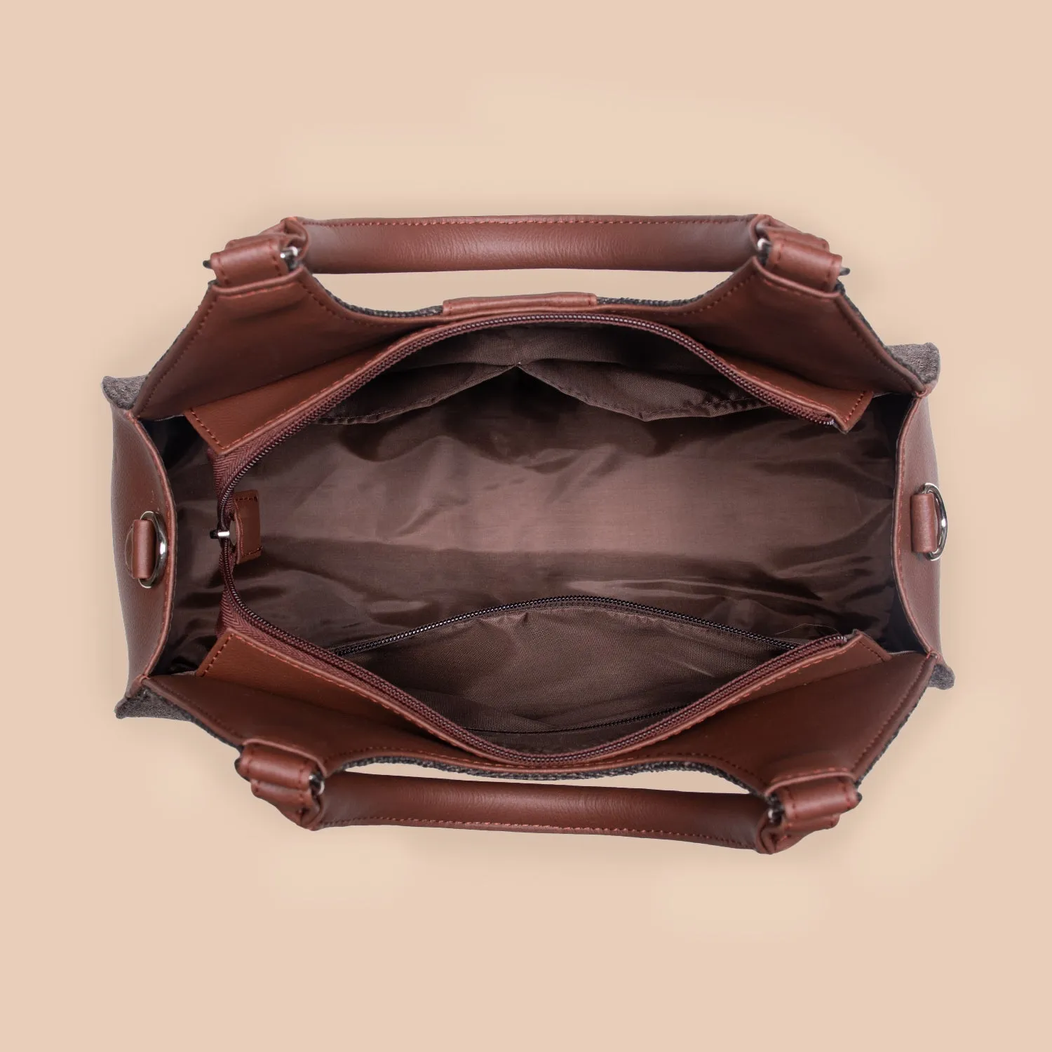 Konkona Statement Satchel Bag - Aravalli Abstract