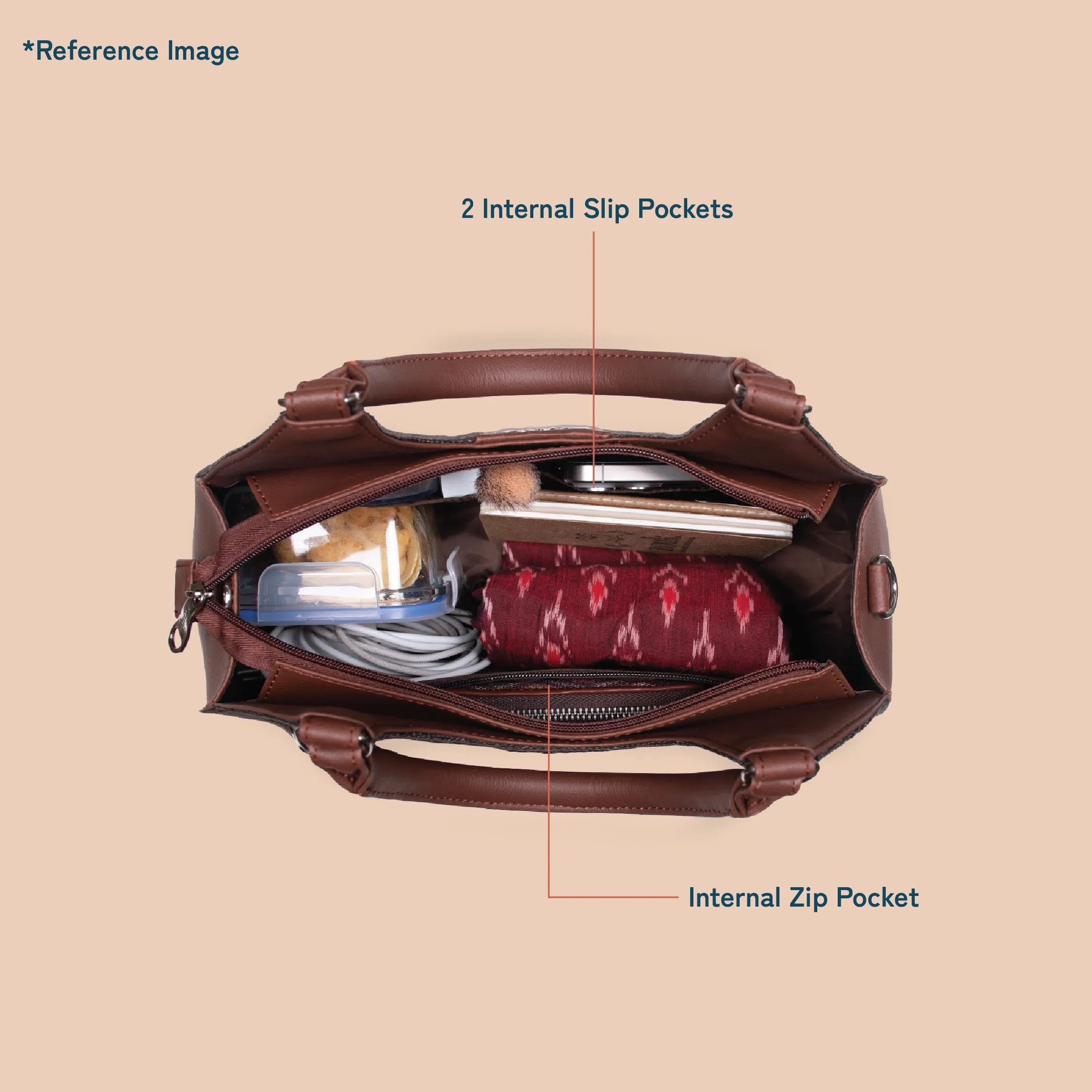 Konkona Statement Satchel Bag - Mughal Motif