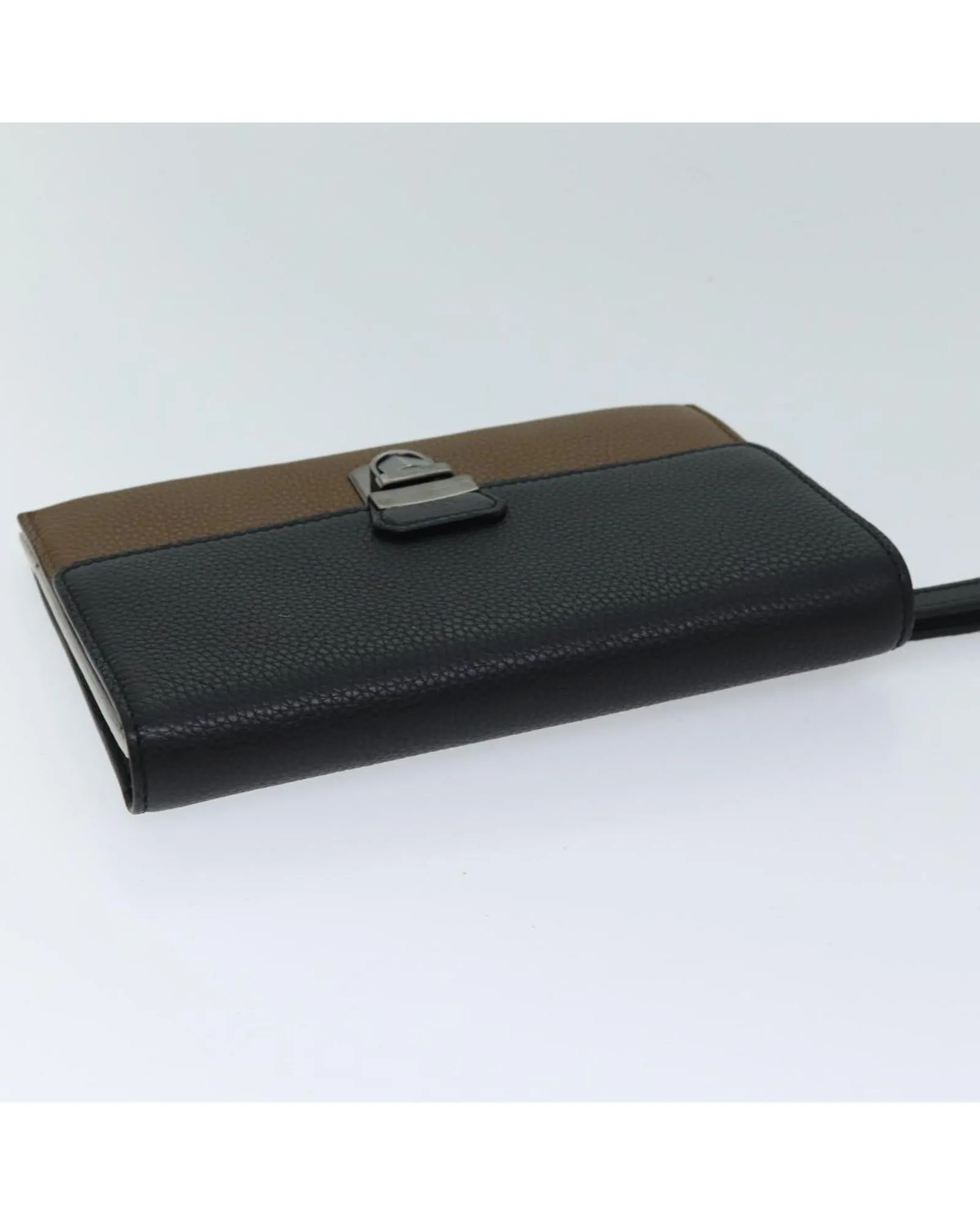 Leather Gancini Clutch Bag