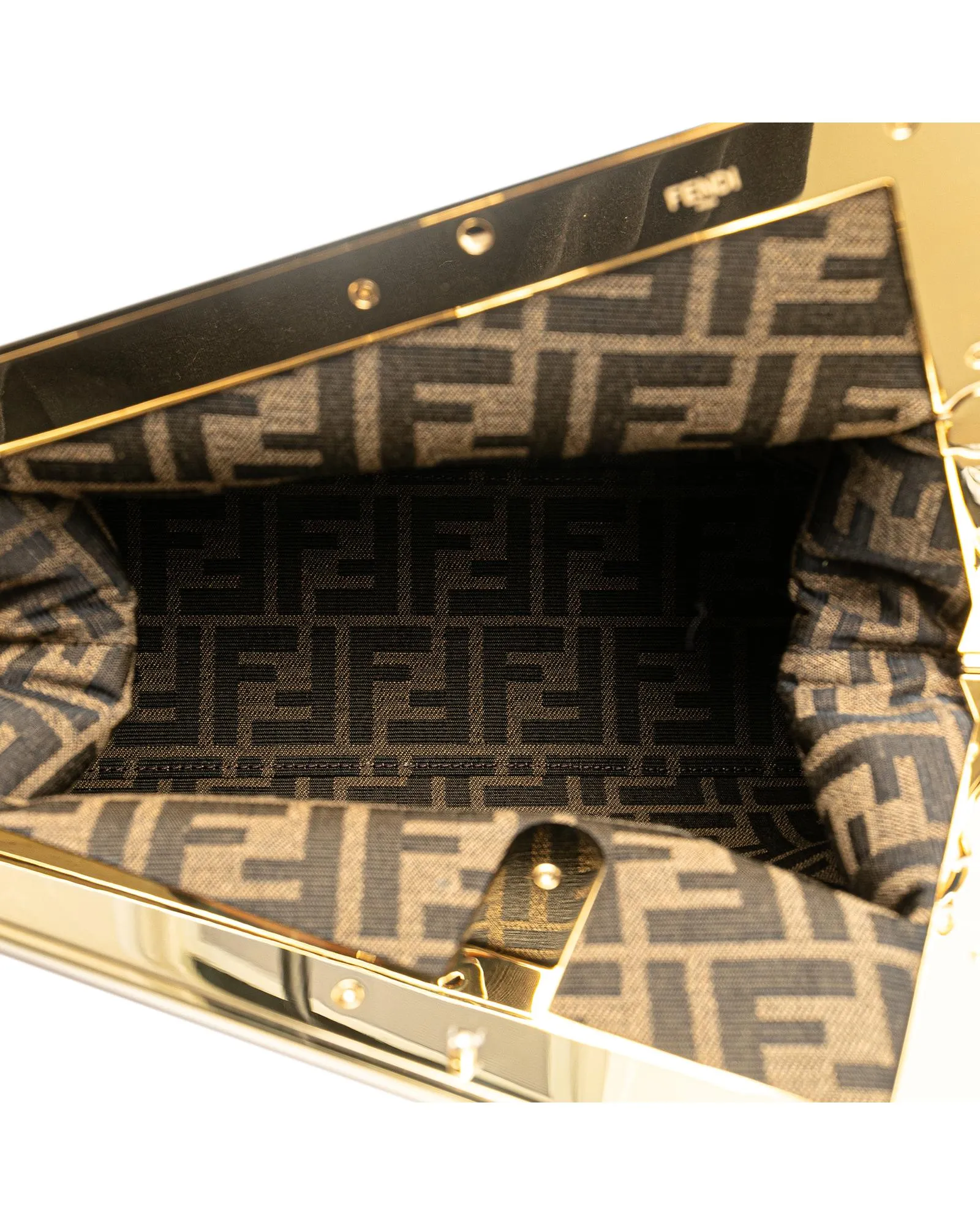 Leather Shoulder Bag with Detachable Strap and Clasp Closure