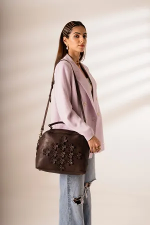 Lille 3d Floral  Bowler Bag