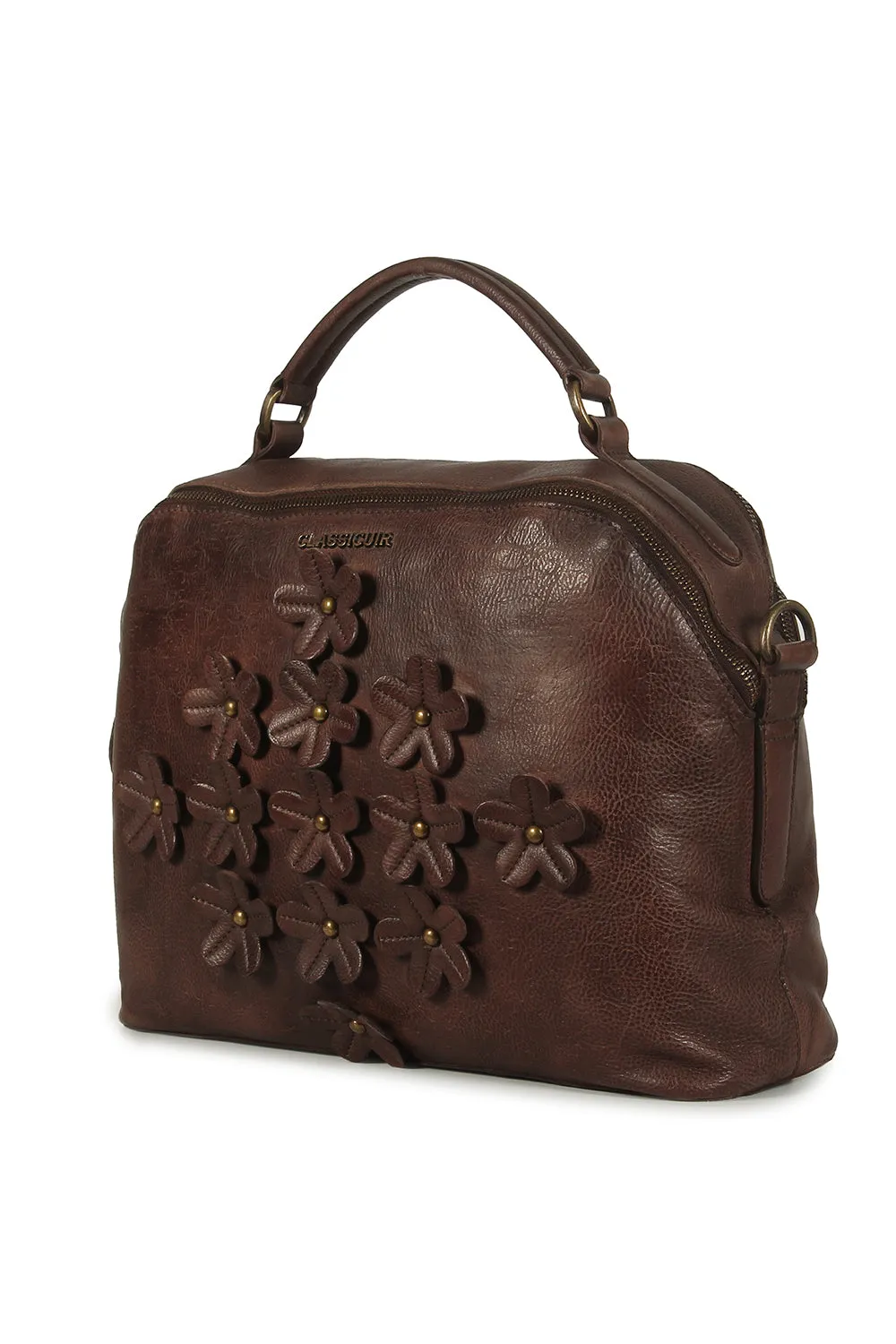 Lille 3d Floral  Bowler Bag