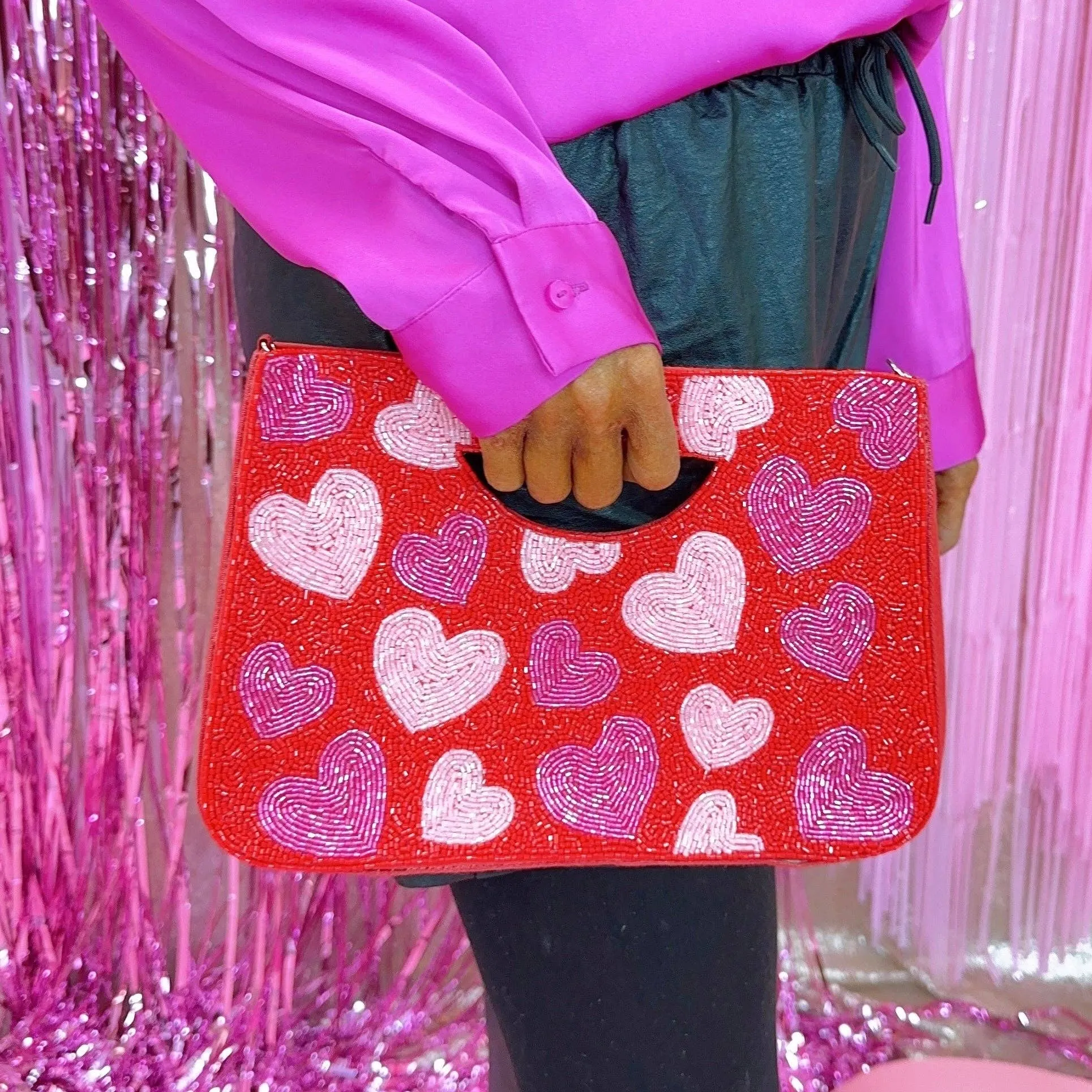Love me Beaded Bag