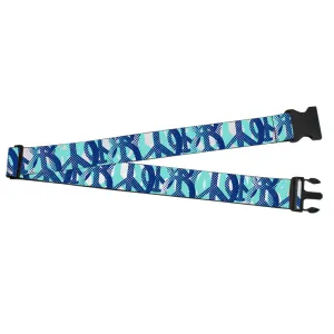 Luggage Strap - 2.0" - Peace Dots White/Blue