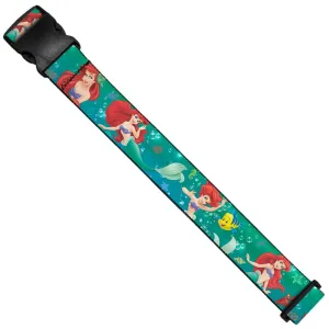Luggage Strap - Ariel Poses w/Flounder Green/Blue Fade