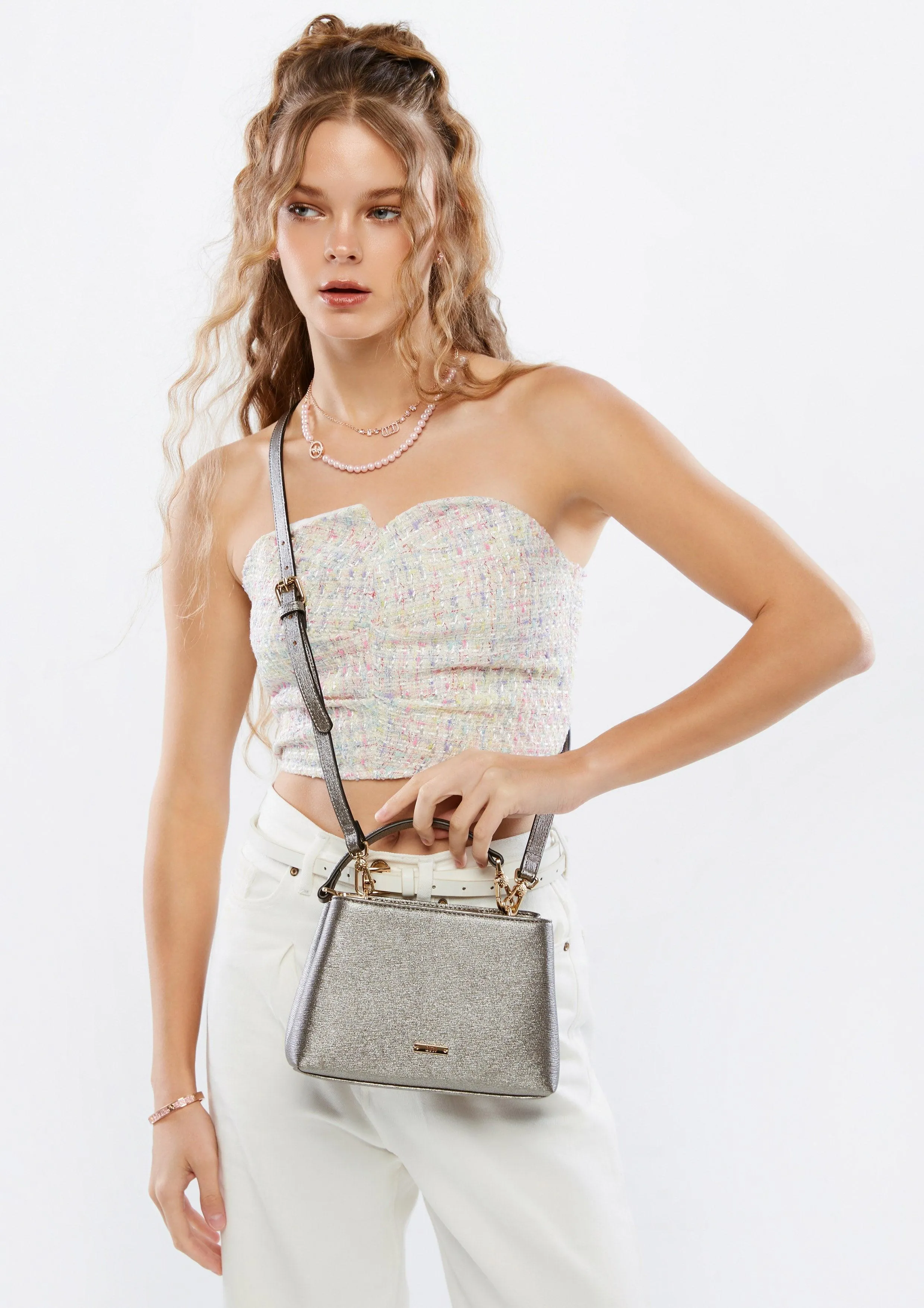 Lynnyx Top Handle Bag S Dark Grey