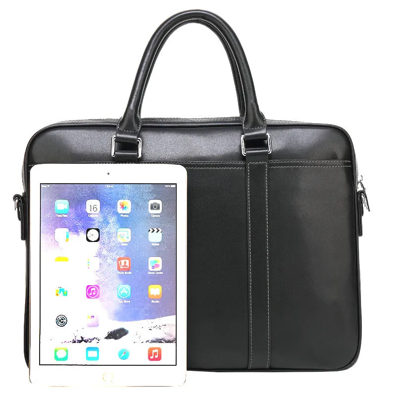 Men's Leather Portable Briefcase & Document Bag - GlamzLife