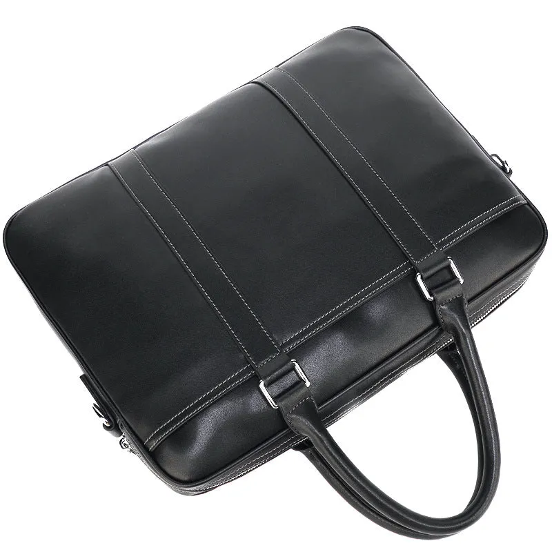 Men's Leather Portable Briefcase & Document Bag - GlamzLife