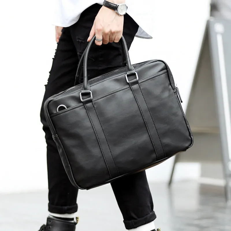 Men's Leather Portable Briefcase & Document Bag - GlamzLife