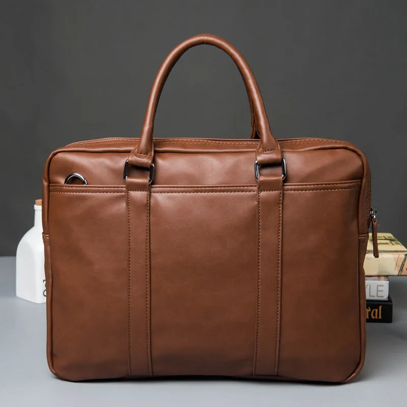 Men's Leather Portable Briefcase & Document Bag - GlamzLife
