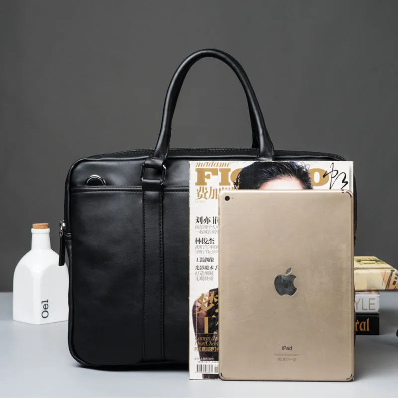 Men's Leather Portable Briefcase & Document Bag - GlamzLife