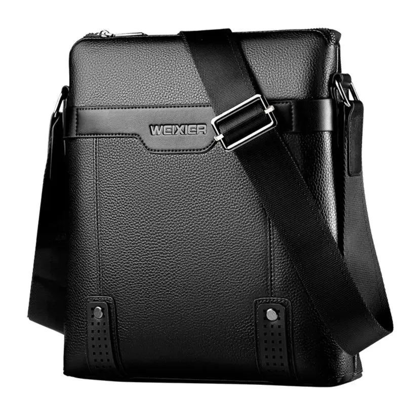 Men's PU Shoulder Bag with Zipper Closure
