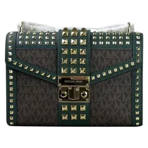 Michael Kors Medium Flap Shoulder Messenger Bag Racing Green - 35F1GXOL2B