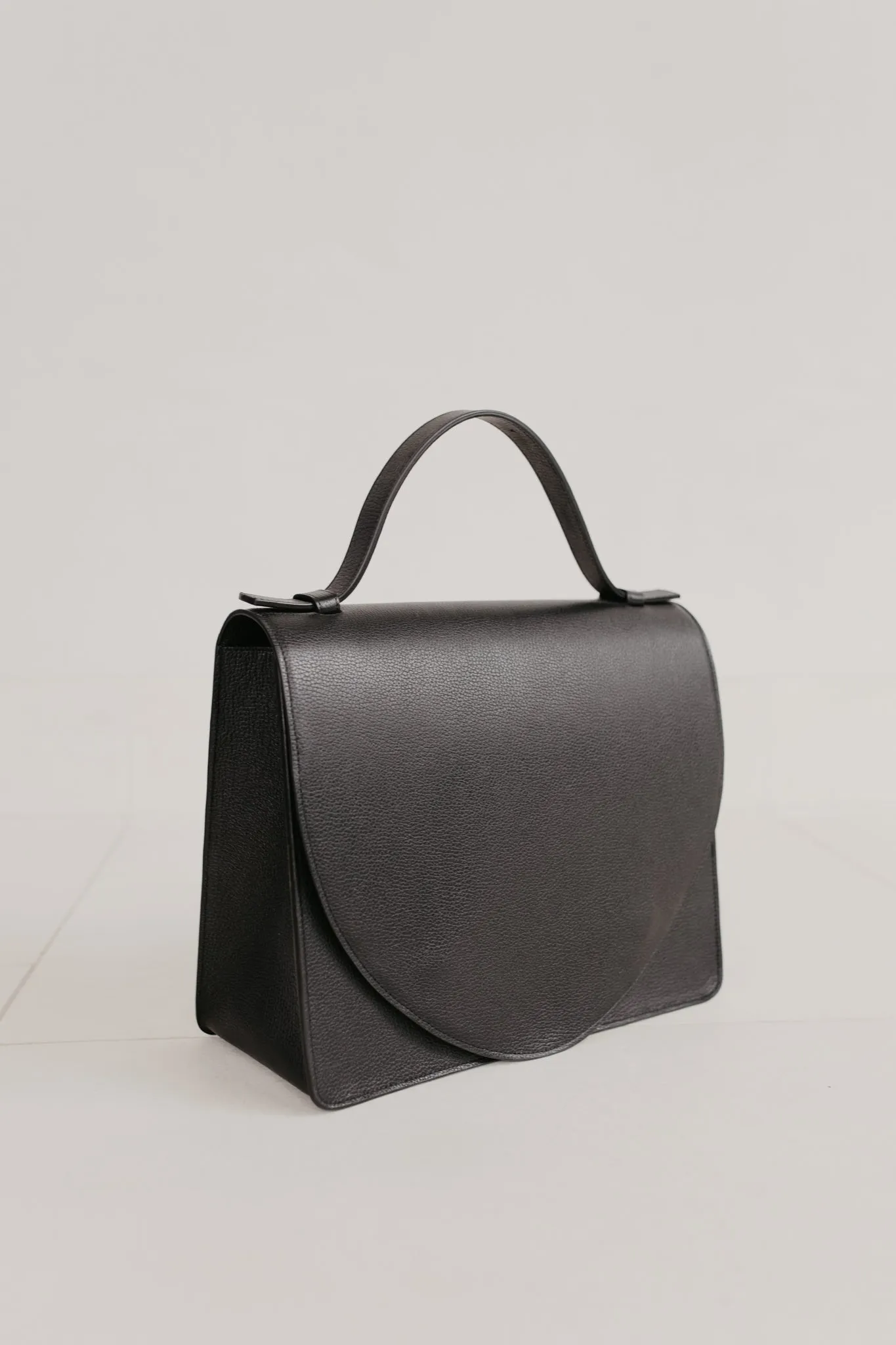 Mini Briefcase | Black Structured